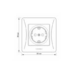 VIDEX 02040101 контакт шуко vf-bnsk1g-w 16а binera videx - бял