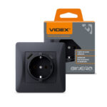 VIDEX 02040104 контакт шуко vf-bnsk1guc-bg usb-a+usb-c binera videx - графит
