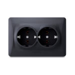 VIDEX 02040102 двоен контакт шуко vf-bnsk2g-bg 16а binera videx - графит