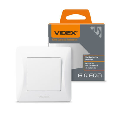 VIDEX 02040201 еднополюсен ключ vf-bnsw1-w 10а binera videx - бял