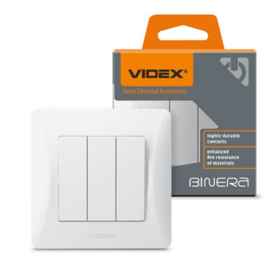 VIDEX 02040213 троен ключ vf-bnsw3-w 10а binera videx - бял