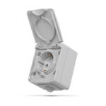 VIDEX 02040402 външен контакт тип шуко ip65 vf-bnw21g-g binera videx