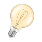 Ledvance 202401355 led лампа vintage 1906 cla60 g80 gold heart fil dim 8w e27