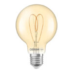 Ledvance 202401355 led лампа vintage 1906 cla60 g80 gold heart fil dim 8w e27