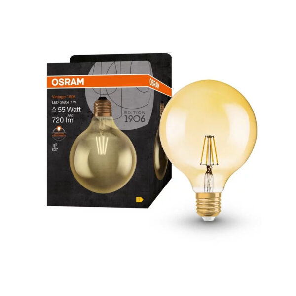 Ledvance 202401351 led лампа vintage 1906 led cl globe125 gold52 6.5w/824 e27