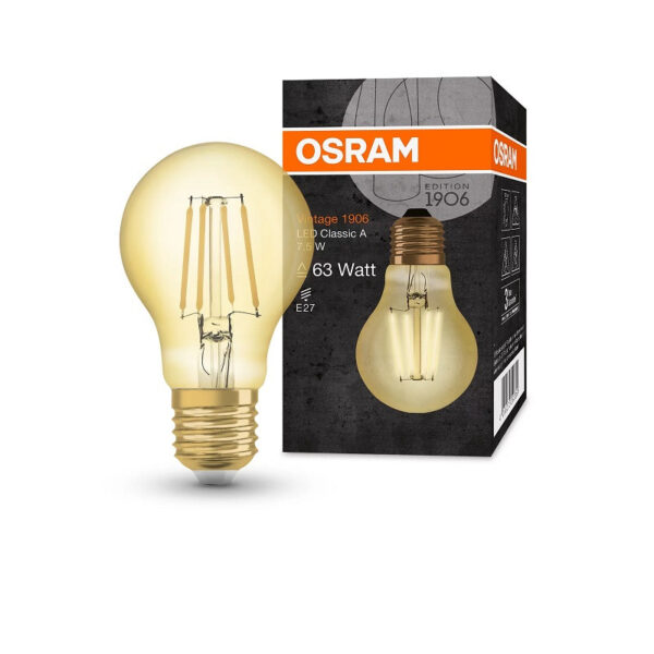 Ledvance 202401311 led лампа vintage 1906 led cla63 fil gold 63 7.5w/824 e27
