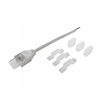Vito 5541229 ЗАХРАНВАЩ КАБЕЛ С КОНЕКТОР ЗА StripLED 24V COB 5541200 5541210 5541220 КОМПЛЕКТА СЪДЪРЖА 5БР КАБЕЛИ 50БР КЛИПСОВЕ И 10БР КАПАЧК