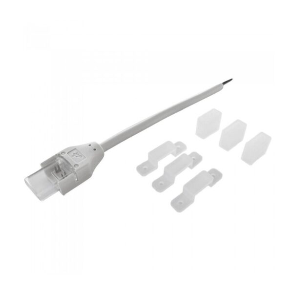 Vito 5541229 ЗАХРАНВАЩ КАБЕЛ С КОНЕКТОР ЗА StripLED 24V COB 5541200 5541210 5541220 КОМПЛЕКТА СЪДЪРЖА 5БР КАБЕЛИ 50БР КЛИПСОВЕ И 10БР КАПАЧК