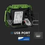 V-TAC VT-20037 10W LED Прожектор SAMSUNG Чип Презаредим USB + SOS Функция IP44 4000K