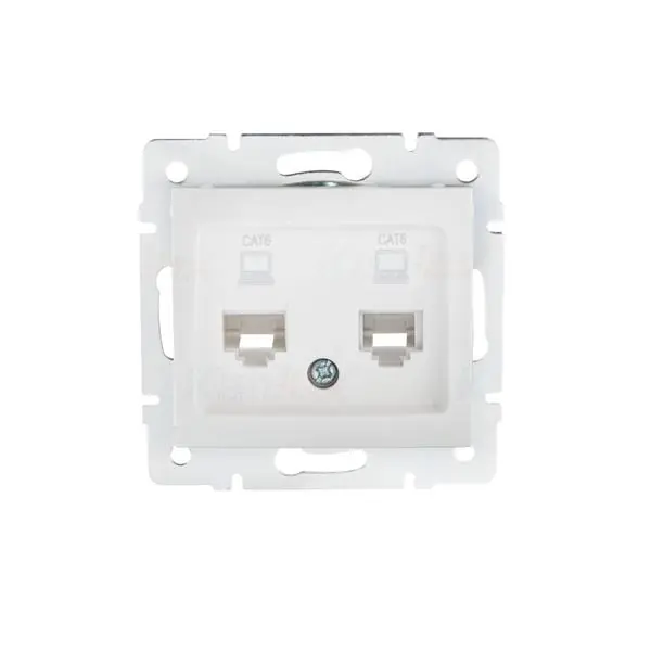 Kanlux 24756 Независимо двойно компютърно гнездо (2x RJ45Cat 6 Jack) DOMO