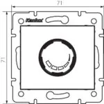 Kanlux 24964 Димер - въртящ механизъм 500W с филтър DOMO 220V IP20