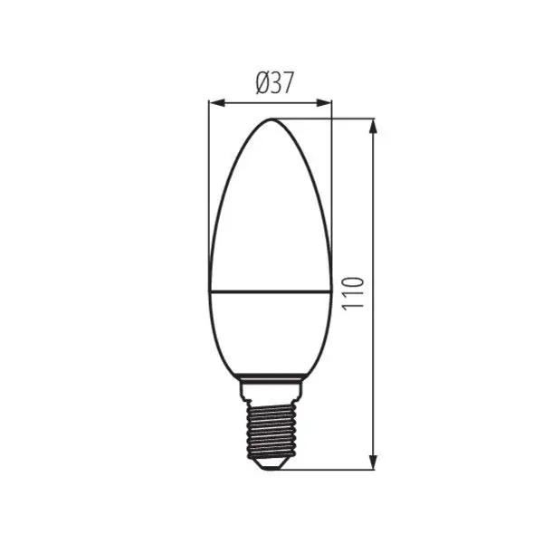 Kanlux 27295 ЛЕД Лампа IQ-LED C37 E14 220V 5.5W 4000K