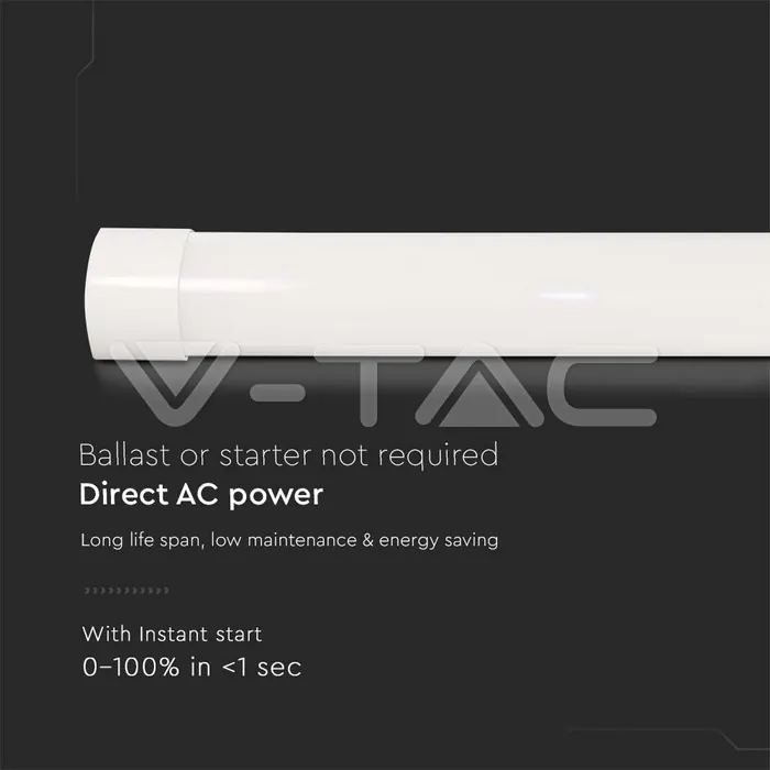 V-TAC VT-8048 40W LED Линейно Тяло 120см 4000К