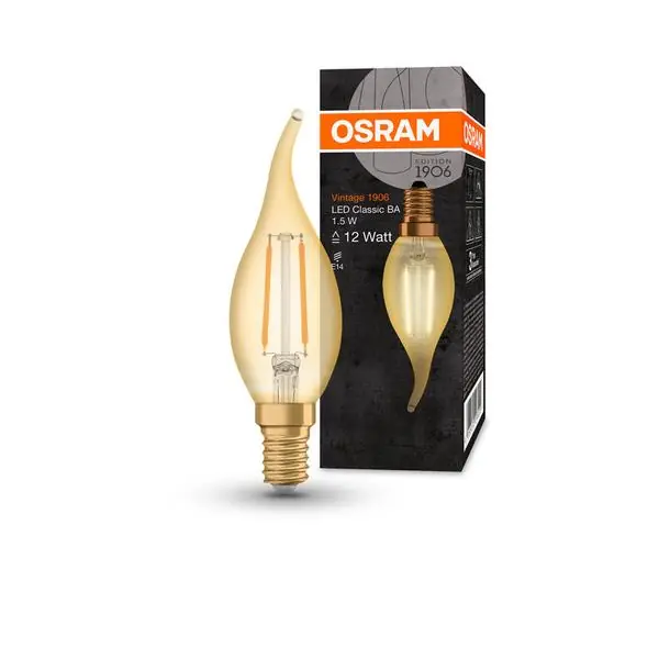 Osram 4058075293229 LED Винтидж Филамент крушка 1906 CLAS BA 1.5W 2400K E14