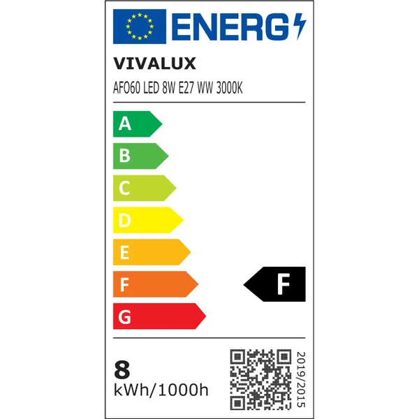 Vivalux VIV004089LED Филамент крушка FLICK OPAL LED AFO60 8W 700lm E27 3000K