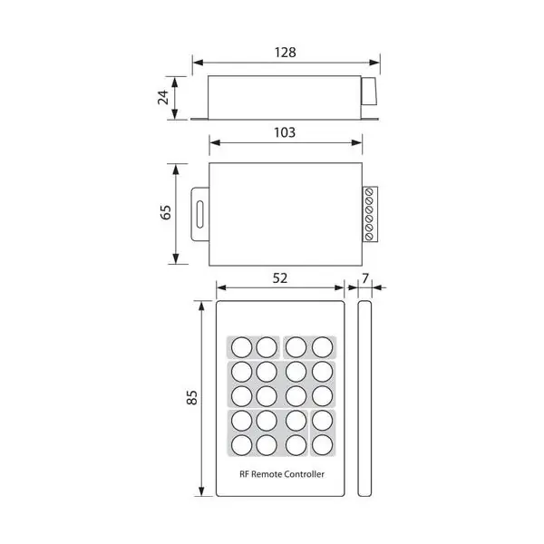 Vivalux VIV003631 RGB RF LED контролер