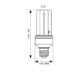 Vivalux VIV000086 Енергоспестяваща лампа SUPER MINI 11W 540lm E27 2700K