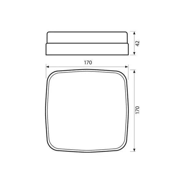 Vivalux VIV004148 Влагозащитена плафониера BALI/S LED 16W 4000K IP54