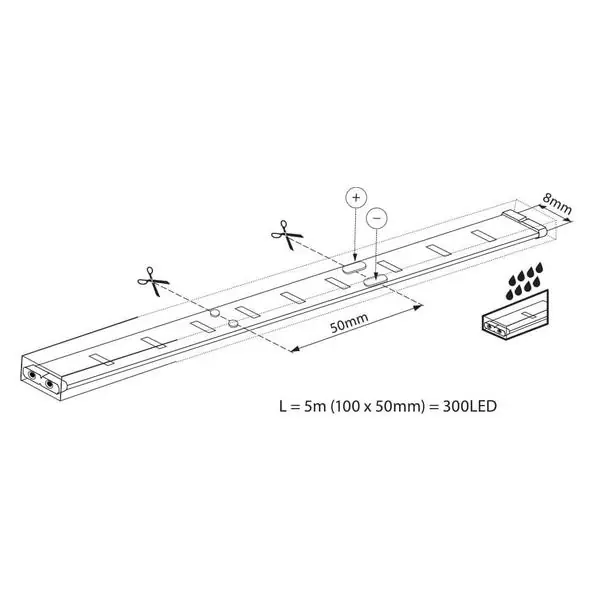 Vivalux VIV002773 LED лента ORLO 60/м SMD3528 W 5м 6400K IP65