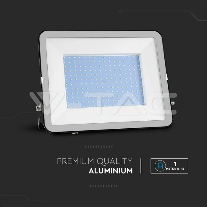 V-TAC VT-10027 200W LED Прожектор SAMSUNG Чип PRO-S Черно Тяло 4000К