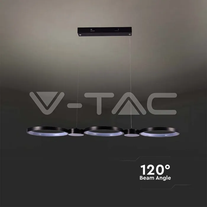 V-TAC VT-10044 LED Осветител 38W Висящ (95*100CM) Черен 3000K