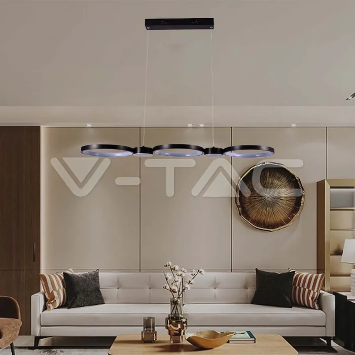 V-TAC VT-10044 LED Осветител 38W Висящ (95*100CM) Черен 3000K