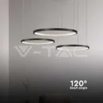 V-TAC VT-10053 LED Осветител 57W Висящ Кристал Черен 4000К