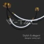 V-TAC VT-10087 LED Осветител 20W Висящ Черно+Златно 3000K