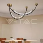 V-TAC VT-10087 LED Осветител 20W Висящ Черно+Златно 3000K
