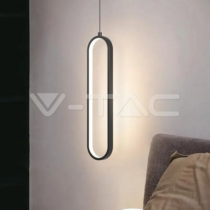 V-TAC VT-10075 13W LED Висяща Лампа 40CM 4000K Черно Тяло