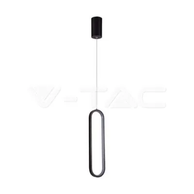 V-TAC VT-10076 13W LED Висяща Лампа 40CM 3000K Черно Тяло