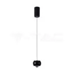 V-TAC VT-10078 9W LED Висяща Лампа (10*10*100см) Черно 3000K
