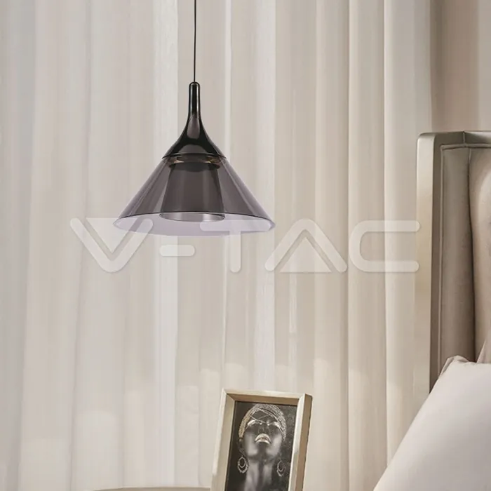 V-TAC VT-10081 9W LED Висяща Лампа (19.5*17.5*100CM) Черно 4000K