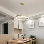 V-TAC VT-10090 LED Осветител 32W Висящ (43*100) 3000К Бяло Тяло С Дърво
