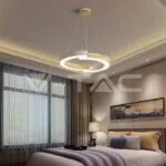 V-TAC VT-10090 LED Осветител 32W Висящ (43*100) 3000К Бяло Тяло С Дърво