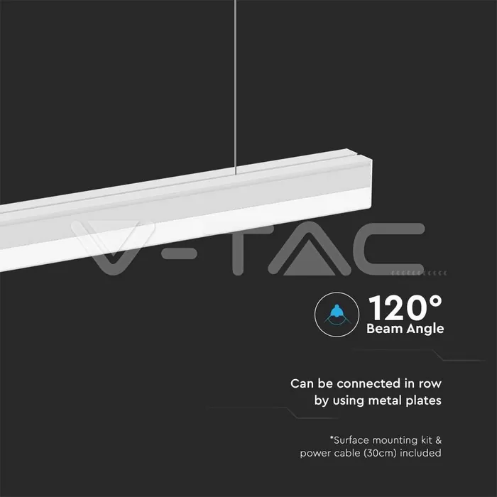 V-TAC VT-10138 40W LED Линейно Тяло Бяло 4000K