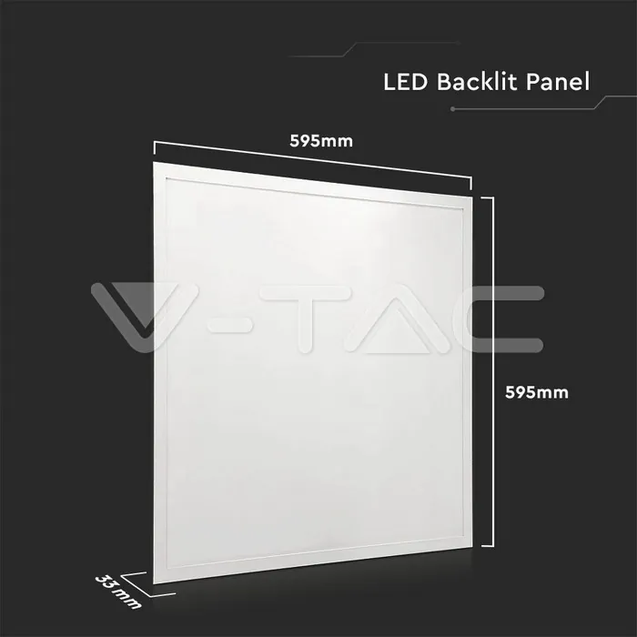 V-TAC VT-10217 LED Панел 36W 600x600mm 120lm/W 4000K Вкл. Драйвер 10бр/СЕТ