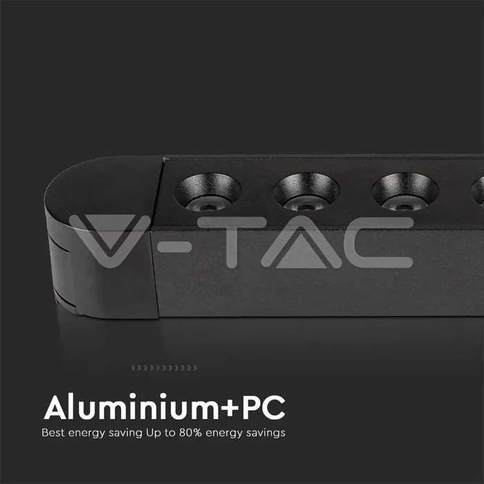V-TAC VT-10234 5W LED Магнитен Линеен Спот 3000K Черно Тяло