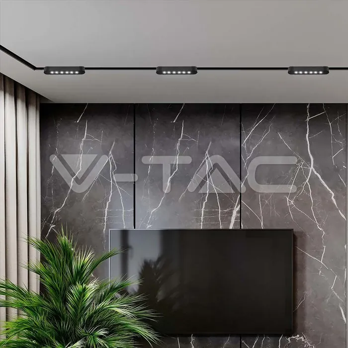 V-TAC VT-10234 5W LED Магнитен Линеен Спот 3000K Черно Тяло