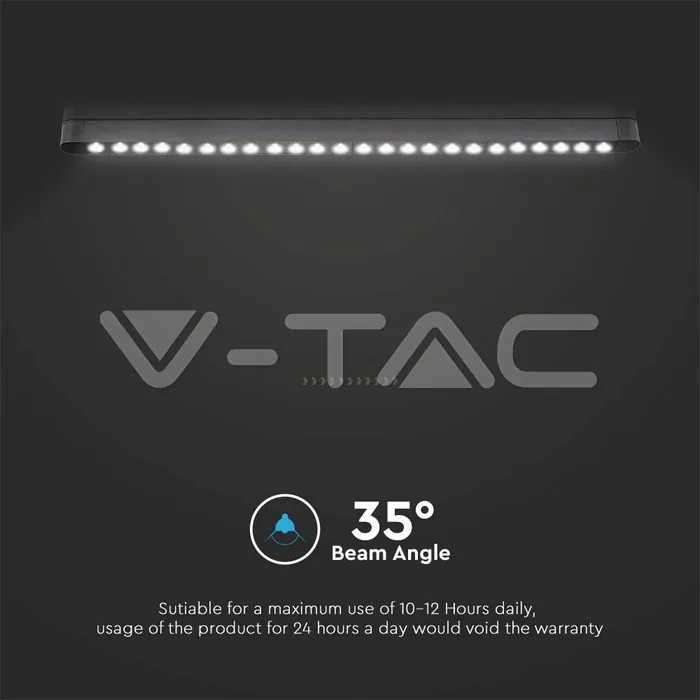 V-TAC VT-10241 22W LED Магнитен Линеен Спот 6400K Черно Тяло