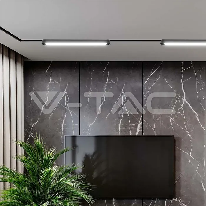 V-TAC VT-10245 18W LED Магнитен Линеен Осветител 4000K Черно Тяло
