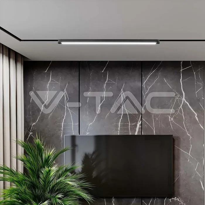 V-TAC VT-10249 22W LED Магнитен Линеен Осветител 3000K Черно Тяло