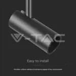 V-TAC VT-10253 10W LED Магнитен Осветител Прожектор 6400K Черно Тяло