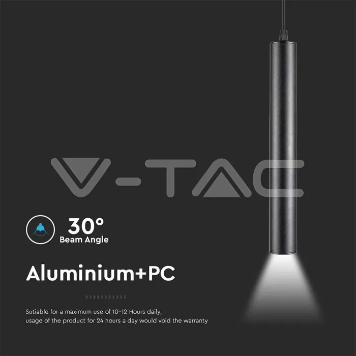 V-TAC VT-10264 14W LED Магнитен Осветител Висящ 3000K Черно Тяло