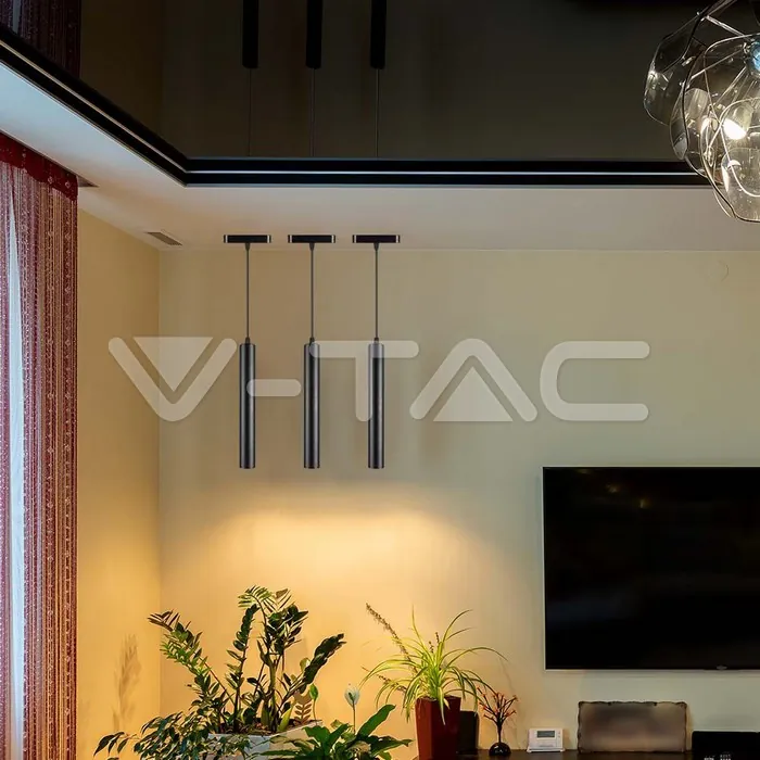 V-TAC VT-10264 14W LED Магнитен Осветител Висящ 3000K Черно Тяло