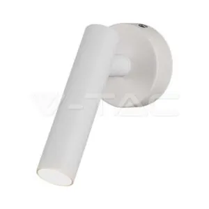 V-TAC VT-10292 2W LED Стенен Аплик Хотел Кръг 3000K Бяло Тяло