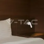 V-TAC VT-10292 2W LED Стенен Аплик Хотел Кръг 3000K Бяло Тяло