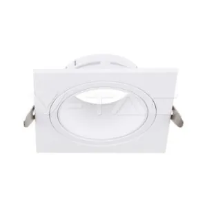 V-TAC VT-10297 GU10 Корпус Метал PC Бял Квадрат