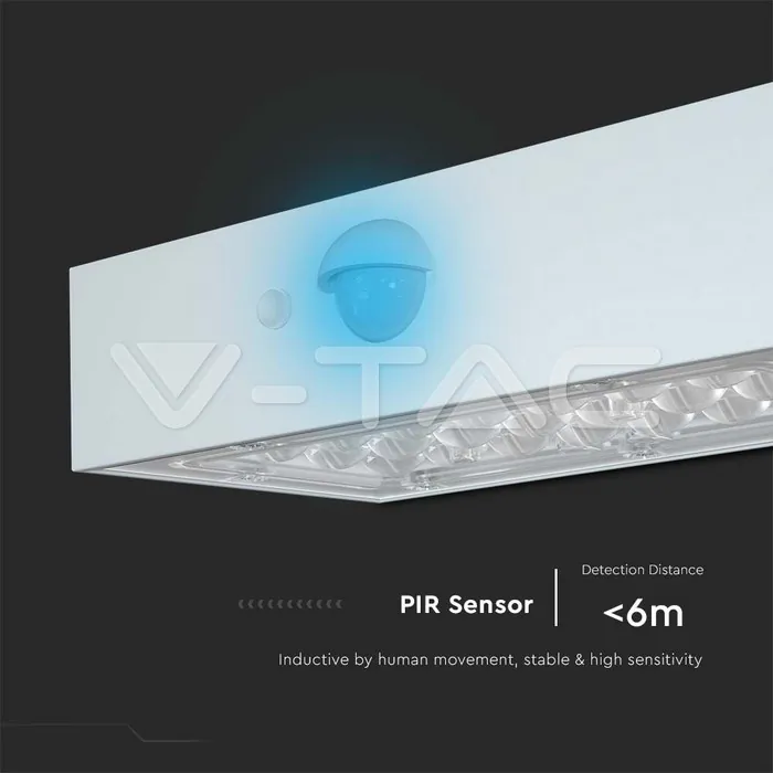 V-TAC VT-10306 3W LED Соларна Стенна Лампа със Сензор 4000K+3000K Бяла