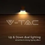 V-TAC VT-10306 3W LED Соларна Стенна Лампа със Сензор 4000K+3000K Бяла